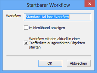 Startable workflows – Create link